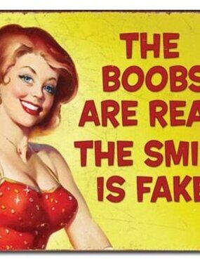 The Smile is Fake Tin Sign